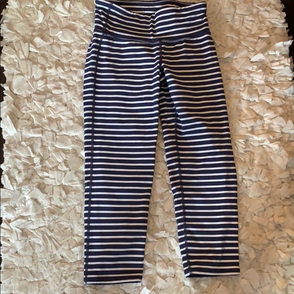 Athleta Striped Crop Leggings